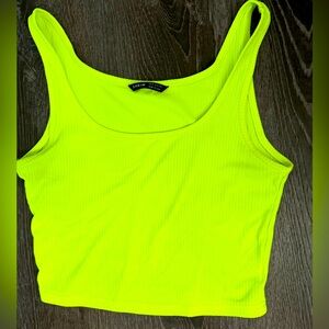 Neon yellow crop top